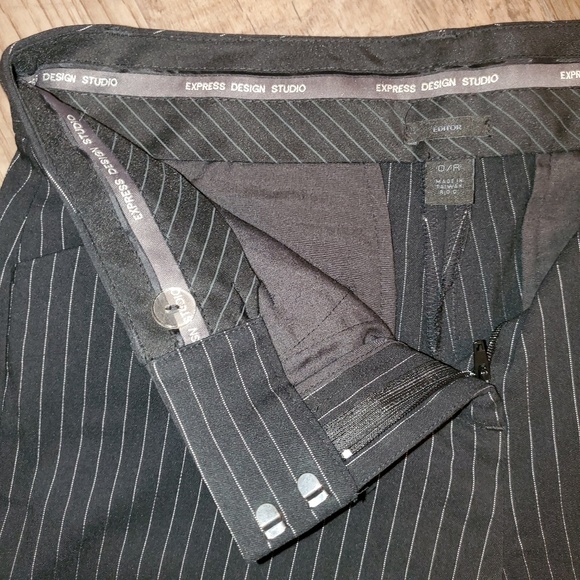 Express Design Studios slacks, pinstripe flared - Picture 3 of 10